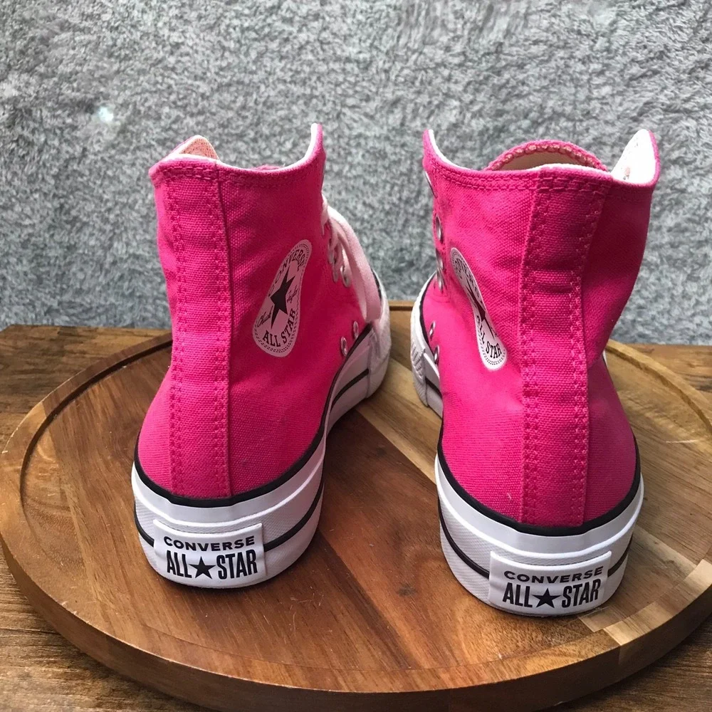 Converse Chuck Taylor All Star Lift Platform Hi Top Sneakers Womens 7.5 Hot Pink